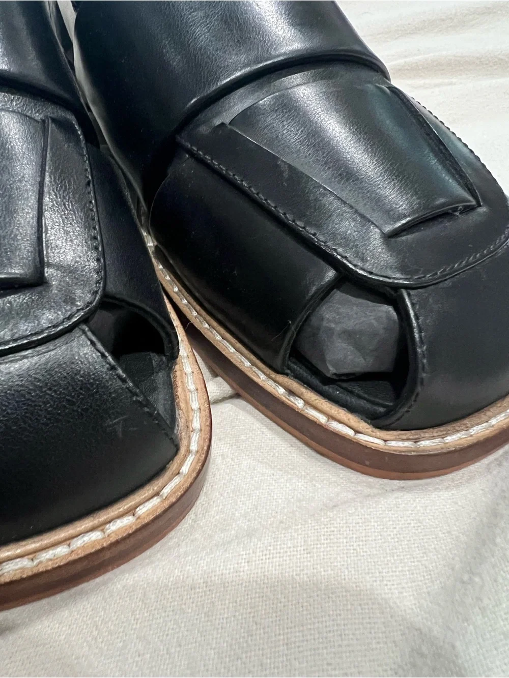 Free People Libby Fisher Flat Size 9.5 NWOT RT $138 Black